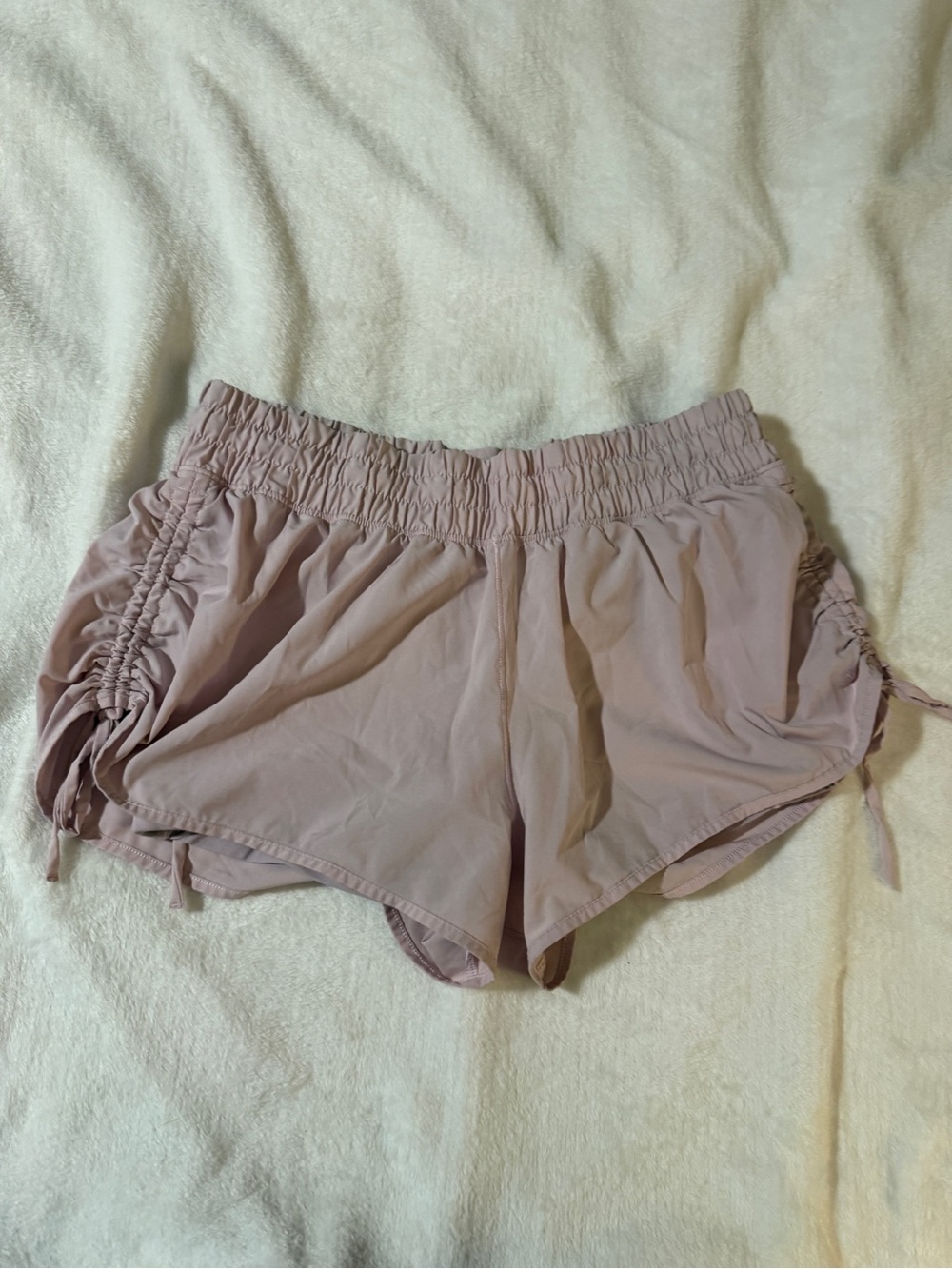 Aerie Offline 2.5 " Women's Ruched Lined Shorts - Blush Pink- Size M